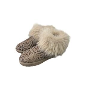 Very G Women’s Frost Leopard Print With Faux Fur Winter Boots Size 7